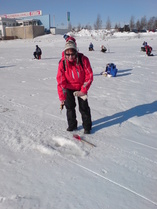 Sinikka koettaa kalaonnea